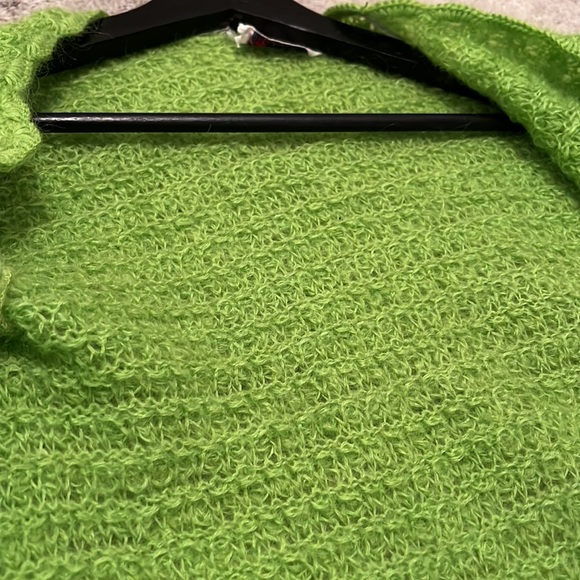 Mohair wool blend green sweater - Picture 4 of 6